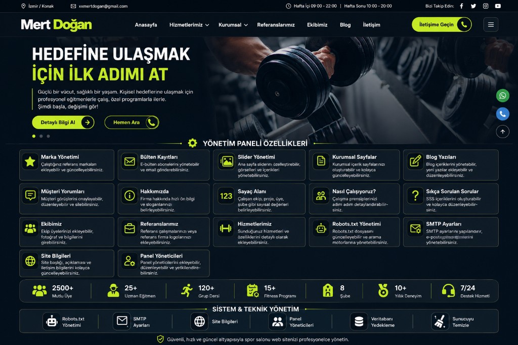 Spor Salonu Web Sitesi