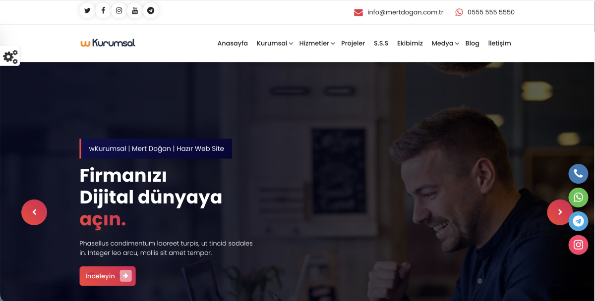 Kurumsal v1: Profesyonel Kurumsal Web Sitesi Scripti