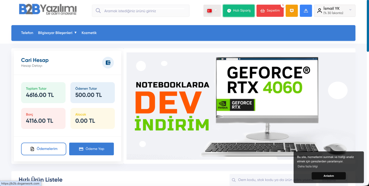 Kapalı Devre B2B Bayi Yönetim Scripti – (Bayilere Özel Toptan Satış Sistemi)