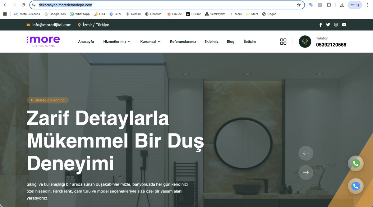 Modern Mimari ve Dekorasyon Hazır Web Sitesi Paketi v1