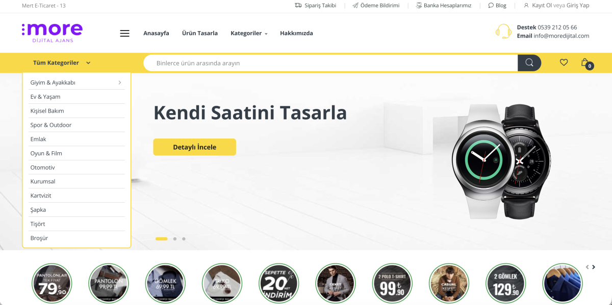 Kendin Tasarla E-Ticaret Platformu (Ürün Kişiselleştirme Yazılımı) - Ana Görsel