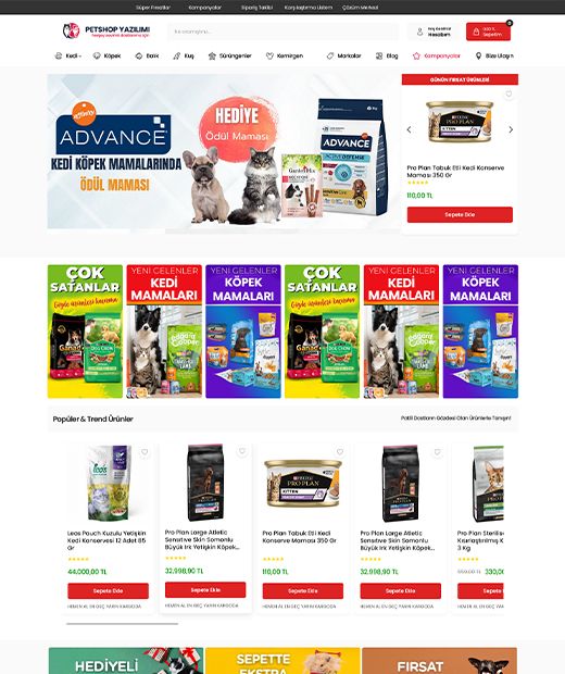 Profesyonel Petshop E-Ticaret Yazılımı (Pazarlama ve SEO Odaklı Komple Çözüm) - Ana Görsel