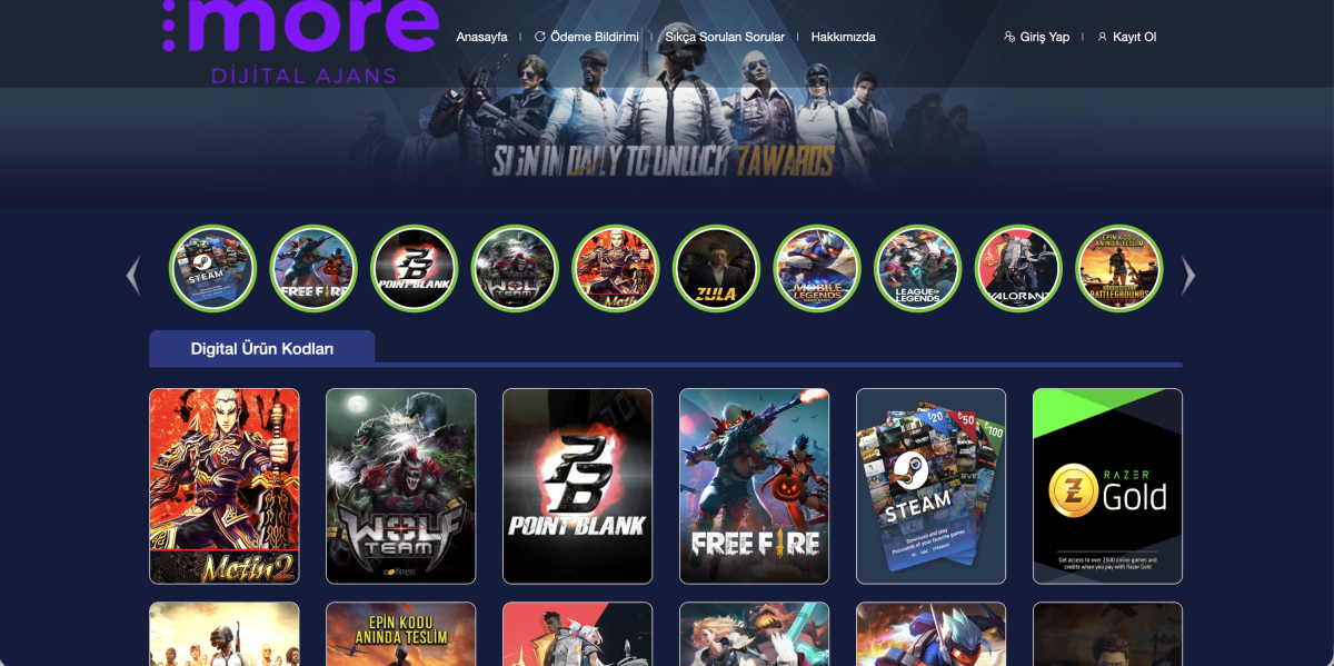 Profesyonel E-Pin (Dijital Ürün) Satış Yazılımı